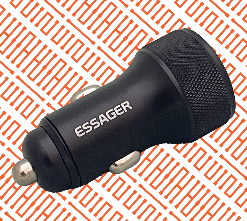 ESSAGER DOUAL PORT CAR CHARGER WITH LED DESIPLAY ES-CC21 45W
