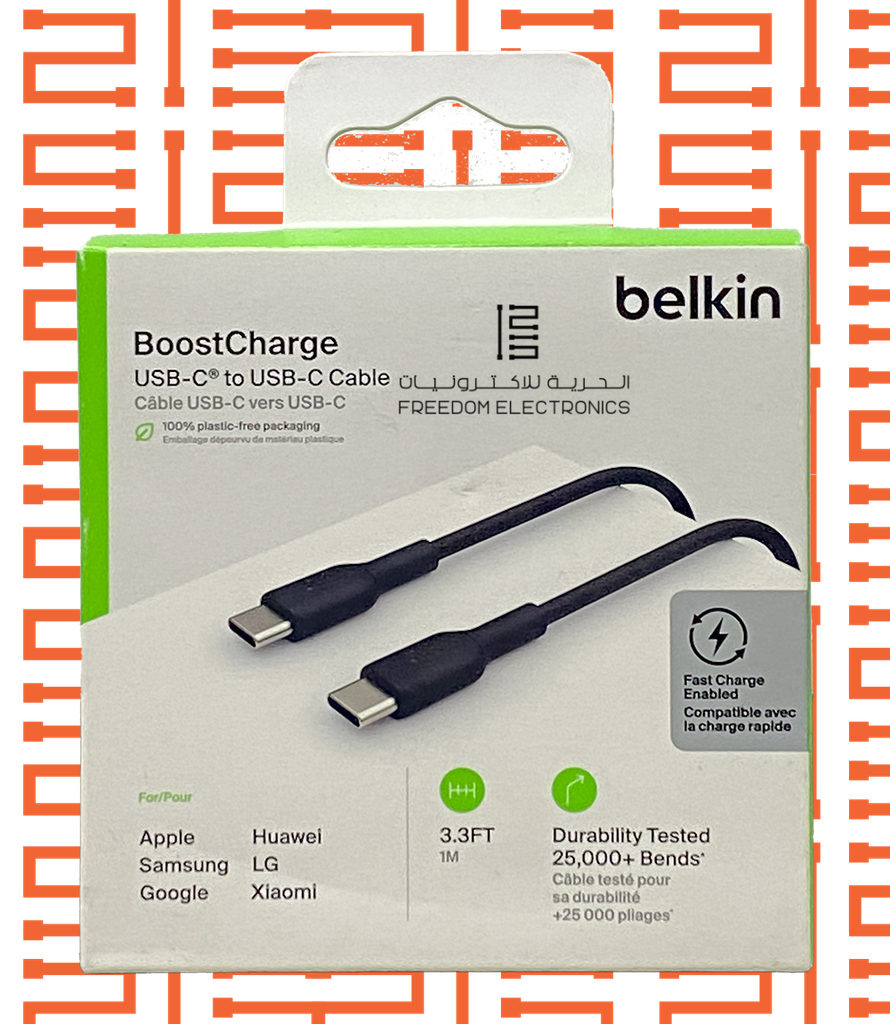 BELKIN 1M 60W PD TYPE-C CABLE