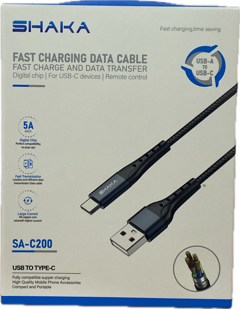 SHAKA C200L LIGHTNING FAST CHARGING DATA CABLE