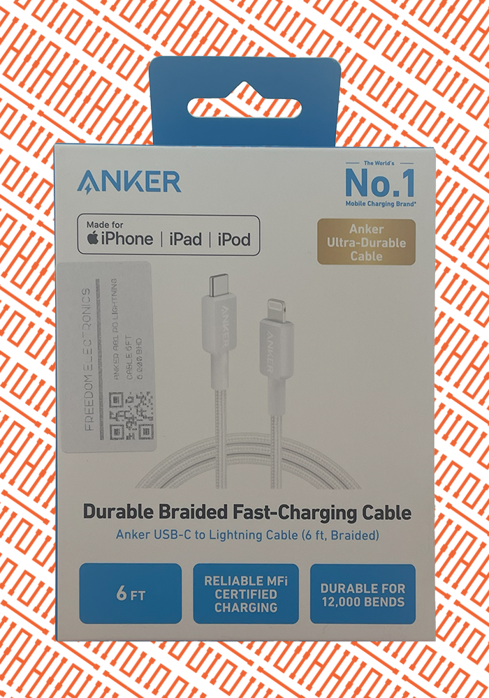 ANKER A81 PD LIGHTNING CABLE 6FT