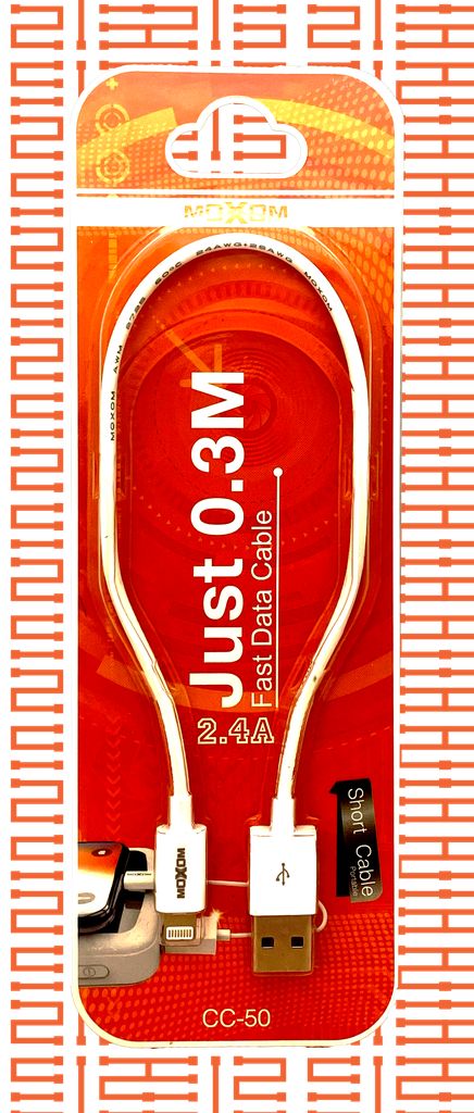 MOXOM CC-50 IPHONE LIGHTNING CABLE 0.3M 30CM
