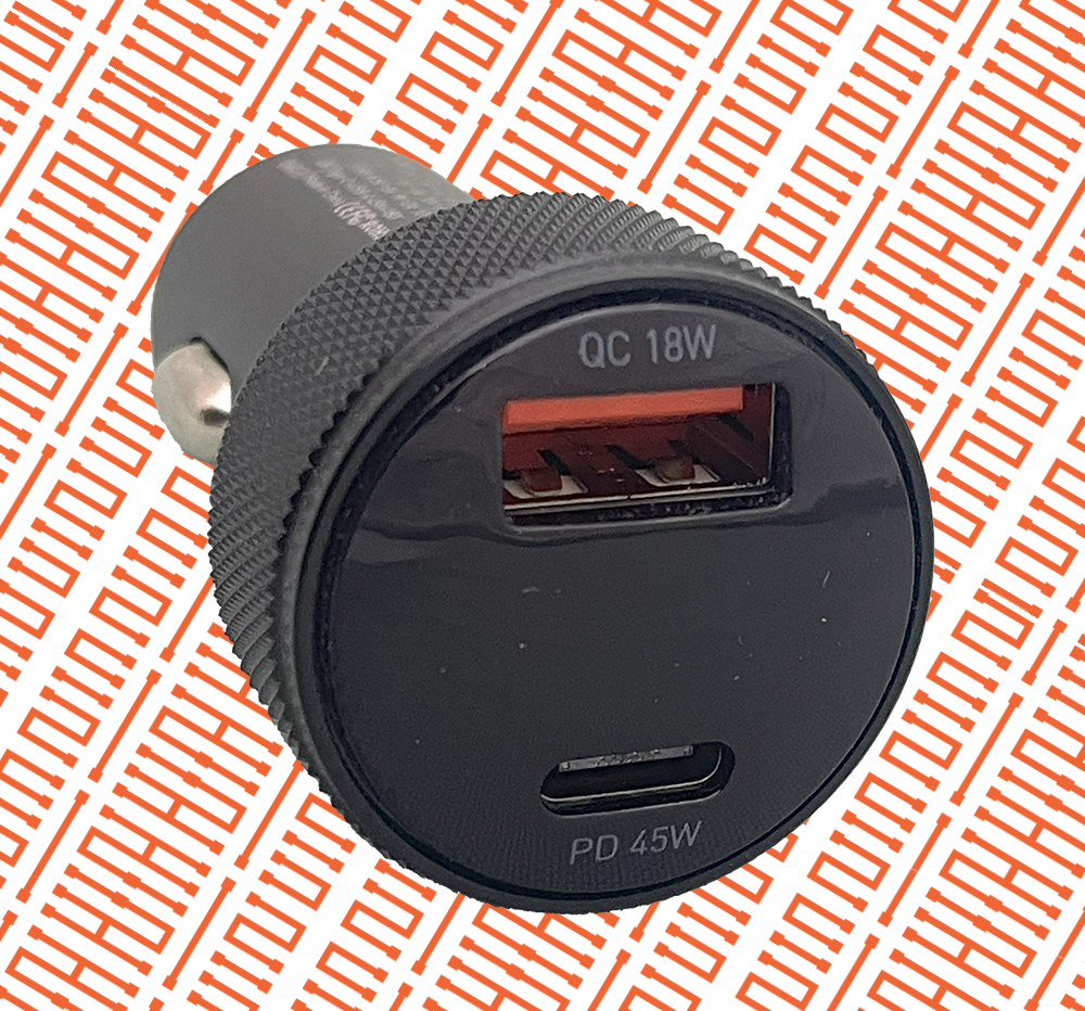 ESSAGER DOUAL PORT CAR CHARGER WITH LED DESIPLAY ES-CC21 45W