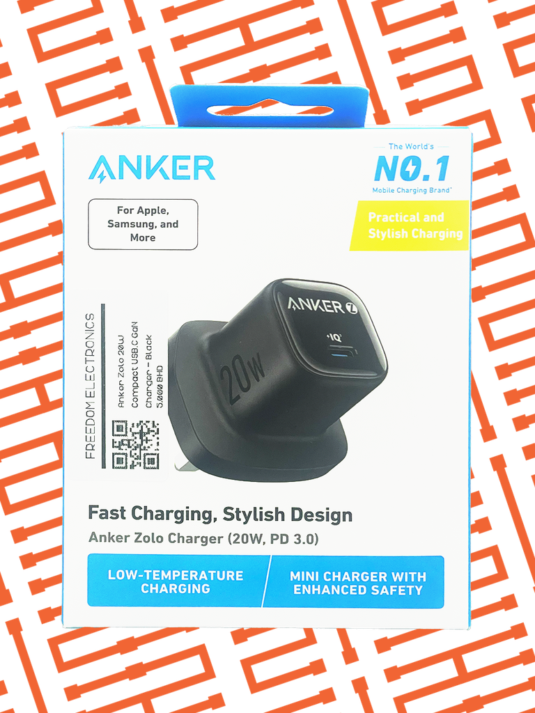 Anker Zolo 20W Compact USB-C GaN Charger – Black