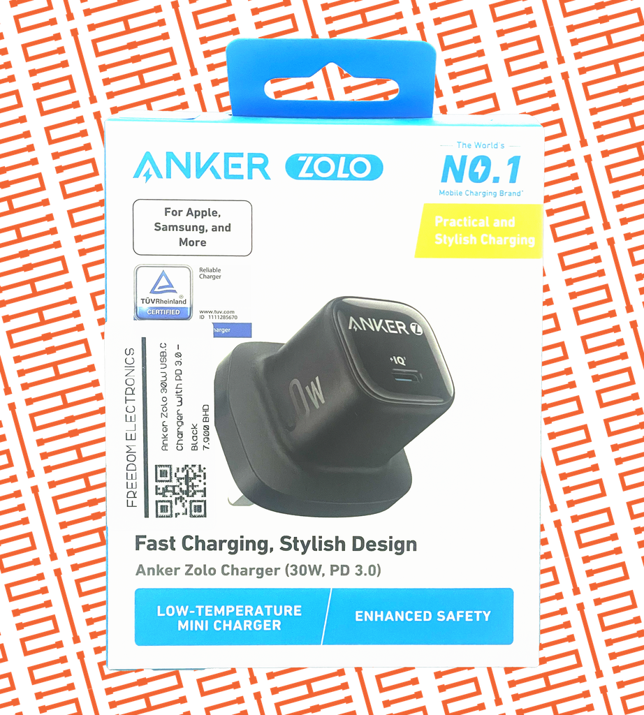 Anker Zolo 30W USB-C Charger with PD 3.0 – Black