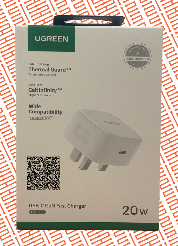 UGREEN 60451 20W USB C Plug Supports Max 20W PD Fast Charger UK Plug