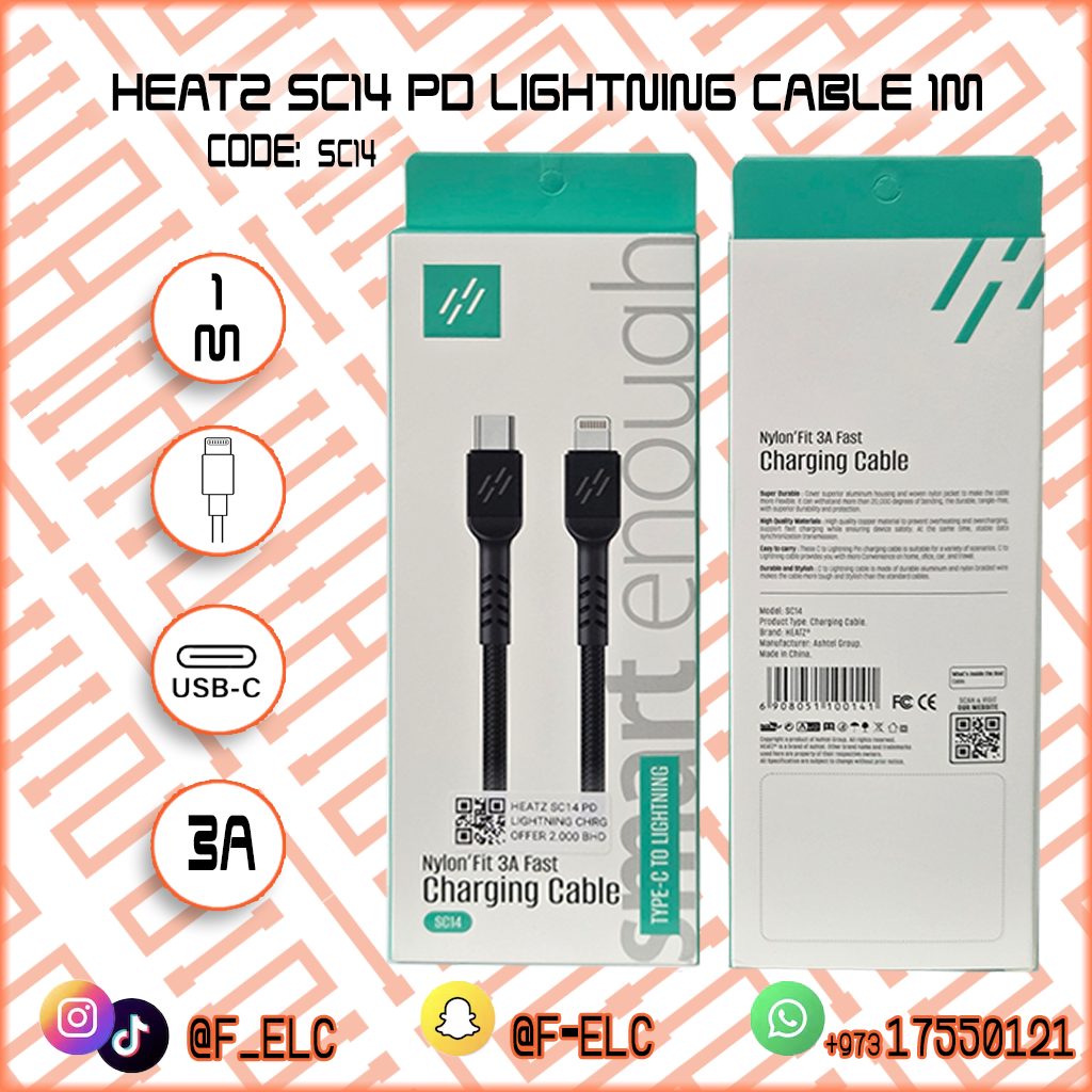 HEATZ SUPER FAST CHARGING CABLE PD LIGHTNING
