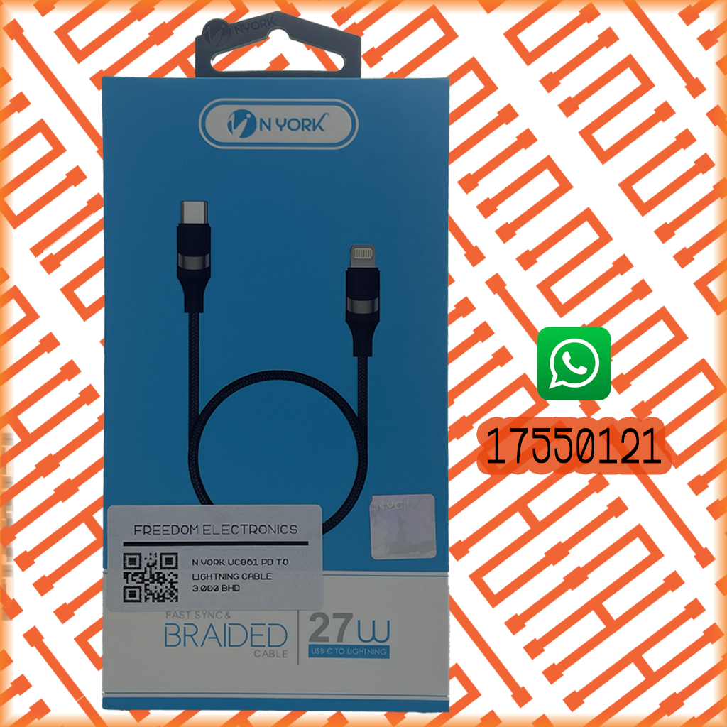 N YORK UC861 PD TO LIGHTNING CABLE