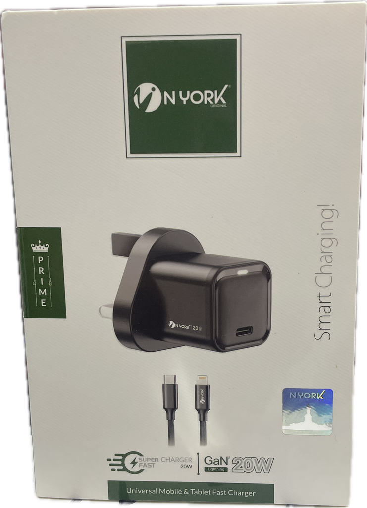 N YORK HC638 20 W CHARGER PD WITH LIGHTNING CABLE