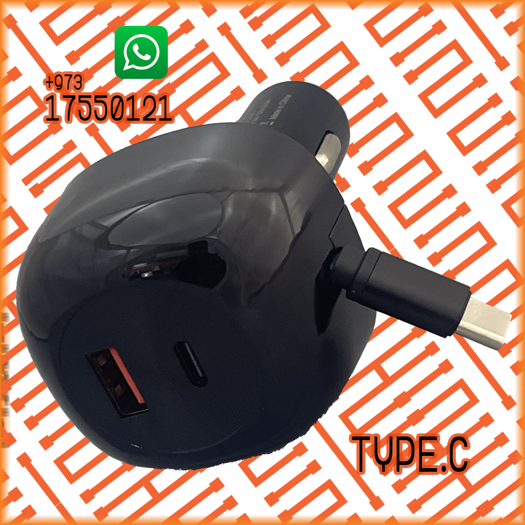 ELOUGH 85W RETRACTABLE TYPE-C CABLE + TYPE-C + USB-A PORTS