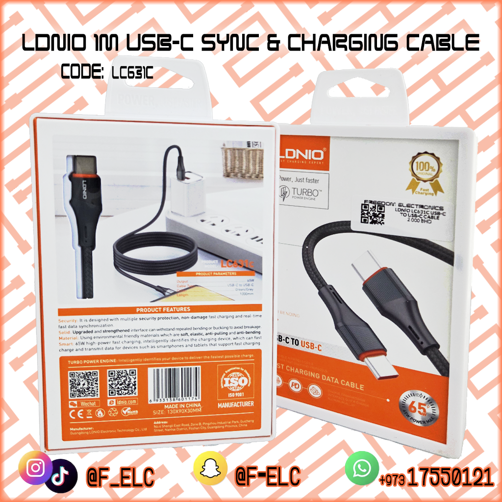 LDNIO LC631C USB-C TO USB-C CABLE