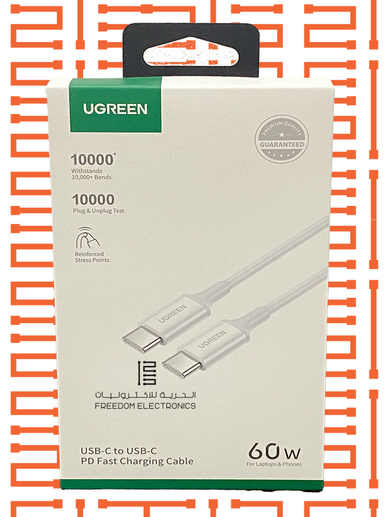 UGREEN PD TYPE-C TO C 60W CABLE 6957303865185