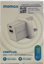 MOMAX 20W DOUAL PORT WALL CHARGER UK