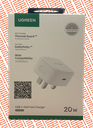 UGREEN 60451 20W USB C Plug Supports Max 20W PD Fast Charger UK Plug