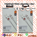 PORODO 1.2M USBA- USB TYPE-C PRIDED CABLE